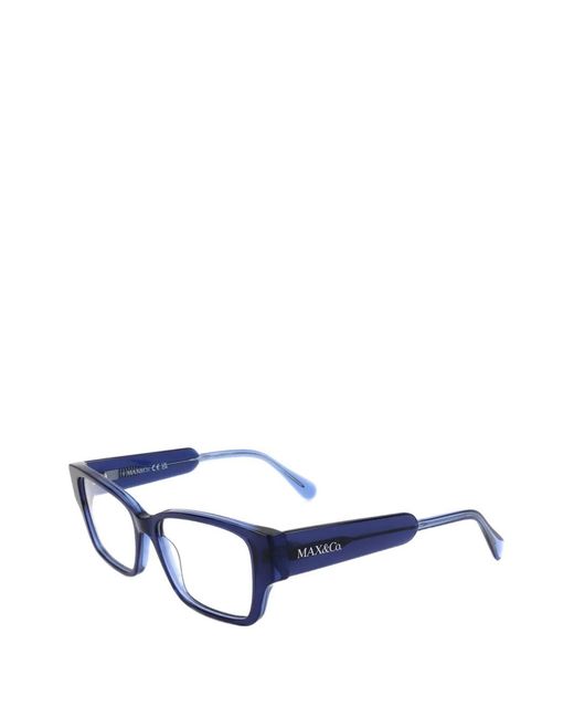 MAX&Co. White Rectangle-Frame Glasses
