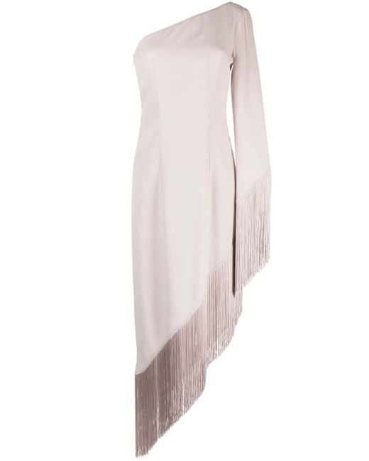 Vestido Aventador con flecos ‎Taller Marmo de color White