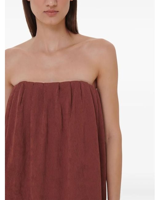 A.M.G Red Baloon Maxi Dress