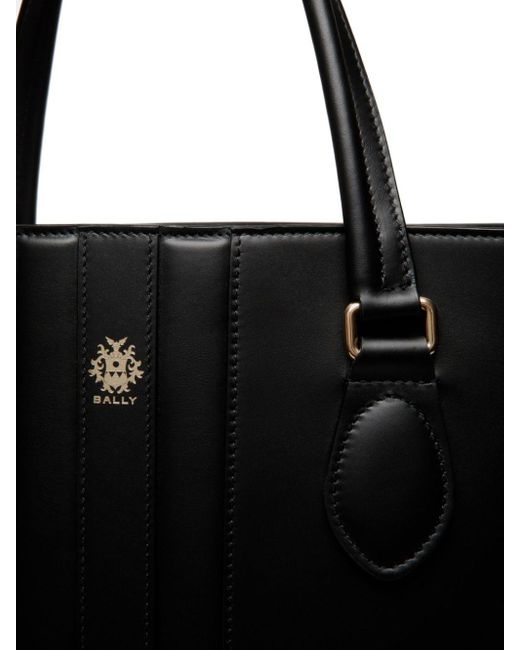 Bally Black Leather Tote Bag for men