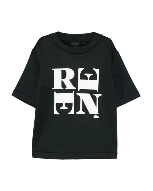 Lacoste Black Graphic-Print T-Shirt for men
