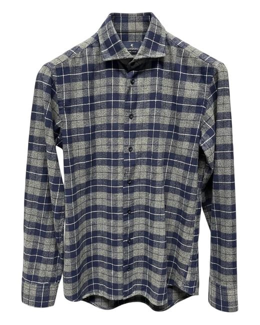 BASTONCINO Kariertes Hemd in Blue für Herren