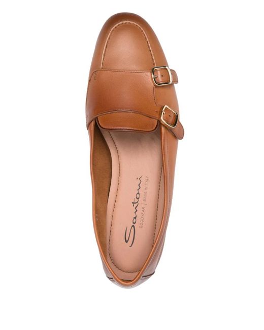 Santoni Brown Flat Shoes