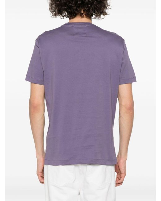 Emporio Armani Katoenen T-shirt Met Logoprint in het Purple voor heren