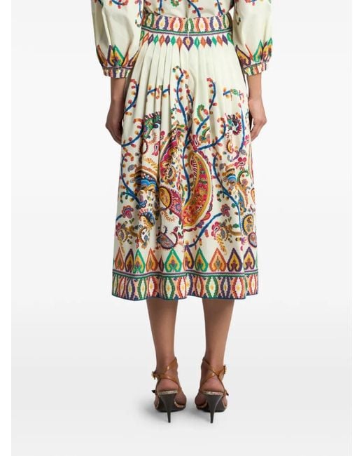 Etro White Skirts Cotone