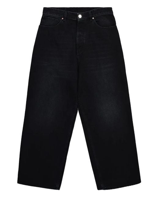 Vetements Blue Anarchy Painted Cropped Jeans for men