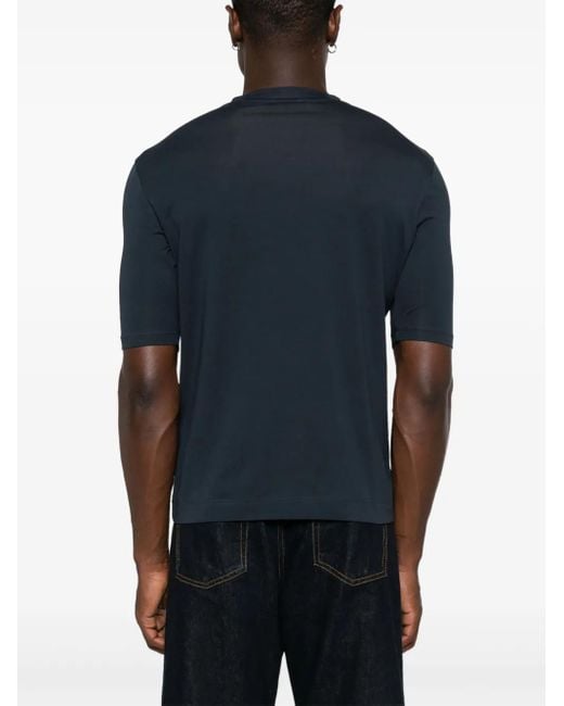 Malo Blue Crew-Neck T-Shirt for men