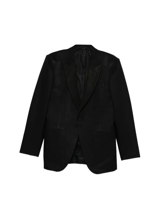 Tom Ford Black Dyllan Welt-Pocket Blazer for men