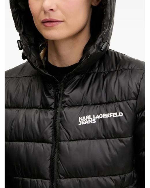 Karl Lagerfeld フーデッド パデッドジャケット Black