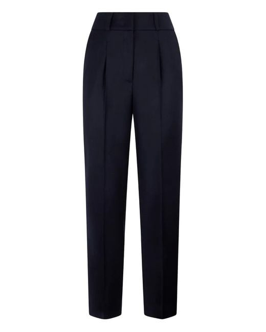 Peserico Blue High-Waist Trousers