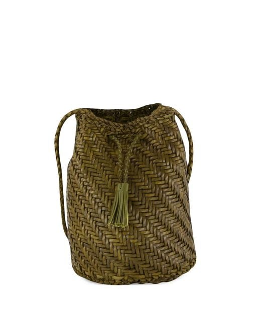 Borsa A Spalla Pompom Double Jump di Dragon Diffusion in Green