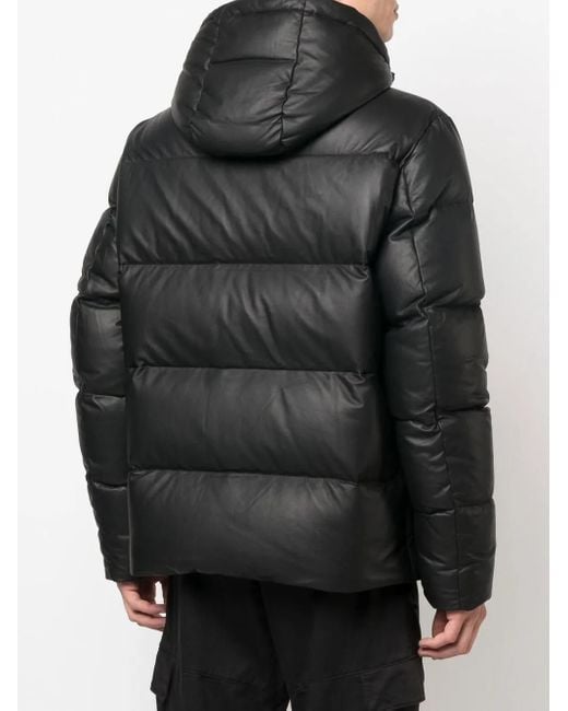 Yves Salomon Black Zipped Padded Jacket for men