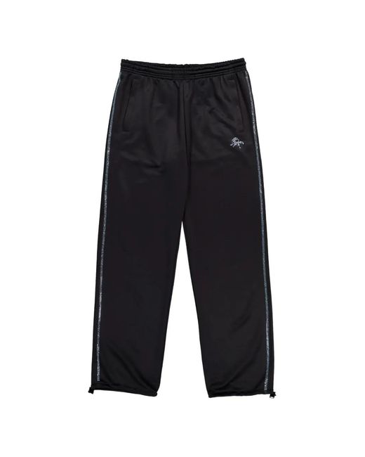 PROTOTYPES Blue Rhinestone-Embellished Track Pants for men
