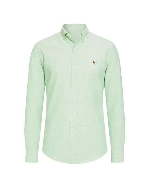 Polo Ralph Lauren Green Chemise Brodée À Manches Longues for men