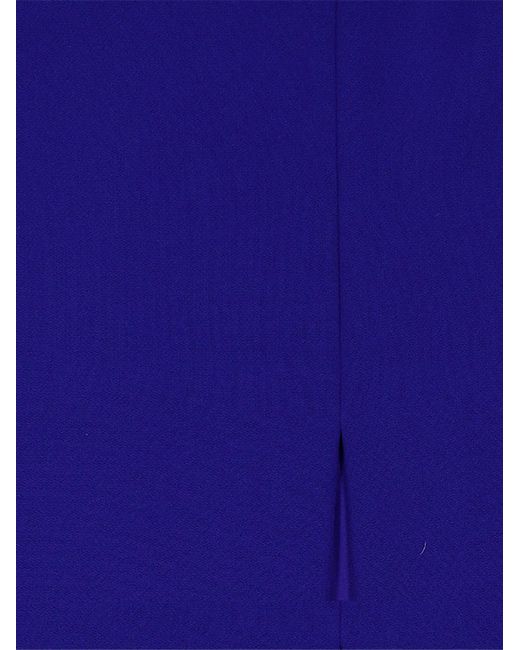Roland Mouret Blue Robe Mi-Longue À Cape Superposée