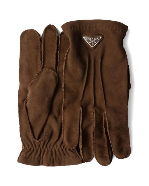 Guantes Estilo Slip-On Prada de hombre de color Brown