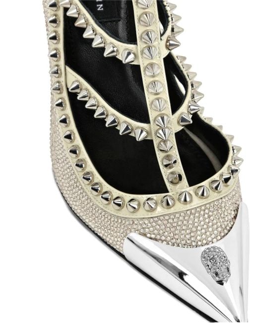 Sandales À Détails De Clous 120 Mm Philipp Plein en coloris Metallic