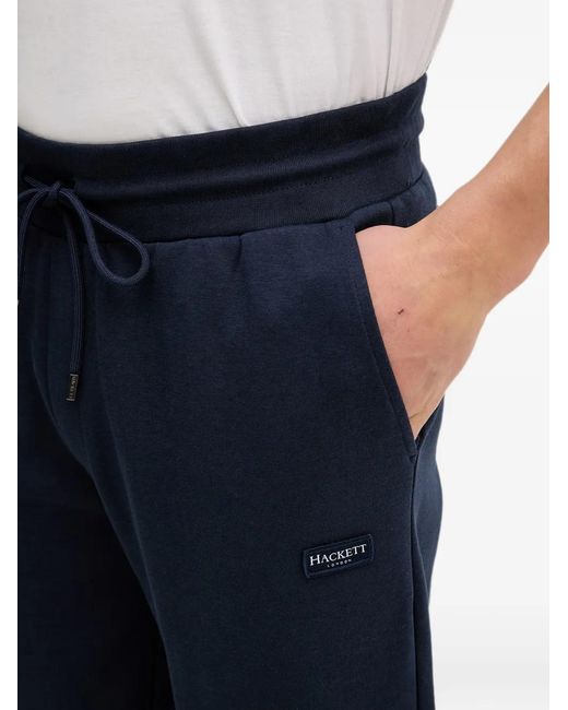 Hackett Blue Logo-Patch Drawstring Track Pants for men