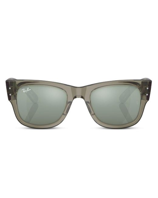 Ray-Ban Gray Mega Wayfarer Square-Frame Sunglasses