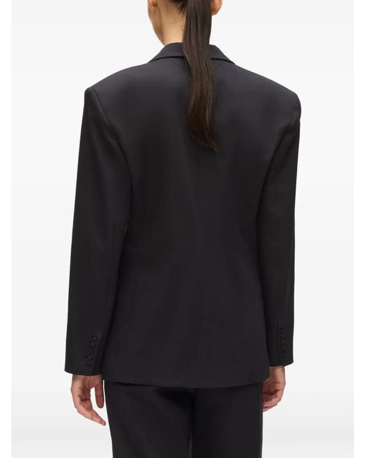 Karl Lagerfeld Black X Amber Valletta Single-Breasted Blazer