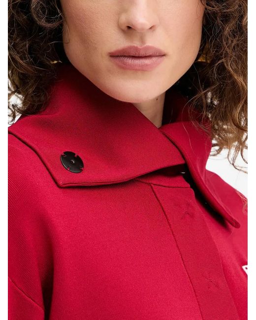Patrizia Pepe Red Button-Fastening Sweater