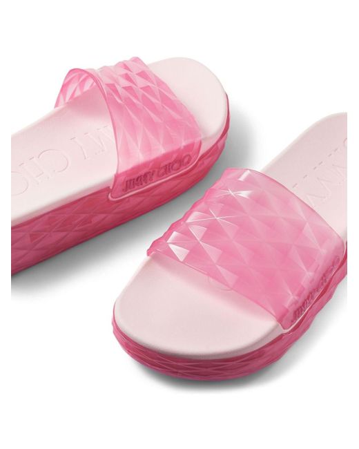 Jimmy Choo Pink Diamond Slides