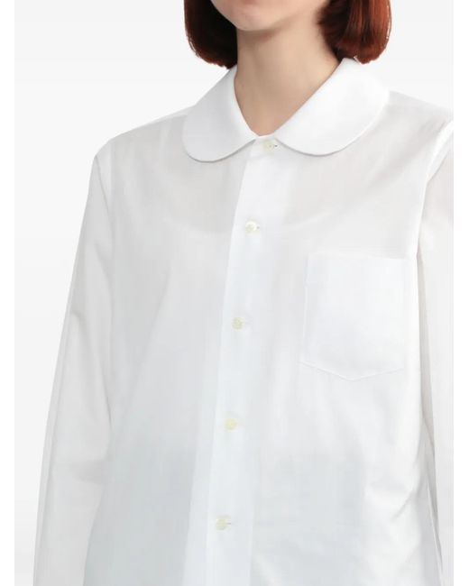 Comme des Garçons White Peter Pan-Collar Shirt