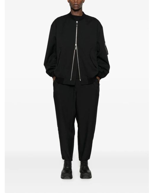 Y-3 Black Drawstring-Waist Pants for men