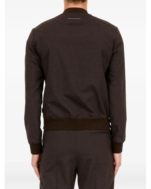 MM6 by Maison Margiela Brown V-Neck Long-Sleeve Top