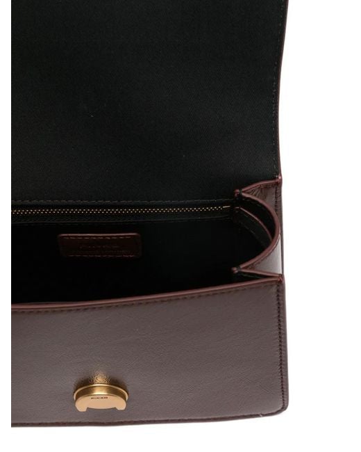 Pinko Brown Mini Love Bag One Top Handle Light Small Handbag