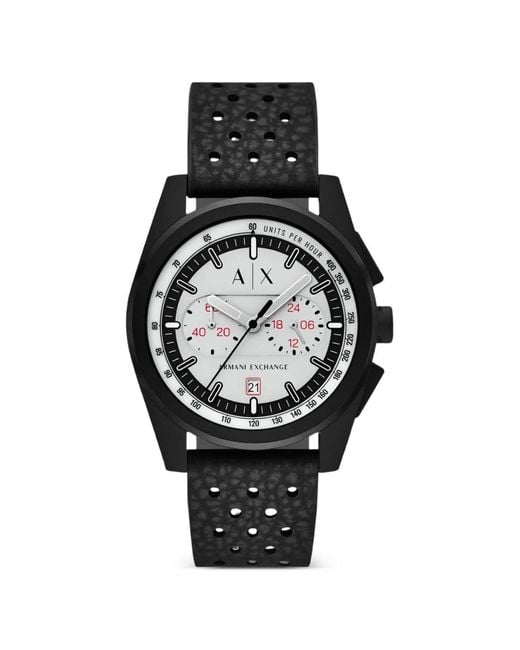 ARMANI EXCHANGE Black Montre À Détail De Logo Mm for men