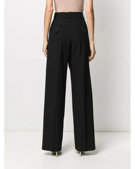 Valentino Garavani Black Wide-Leg Trousers