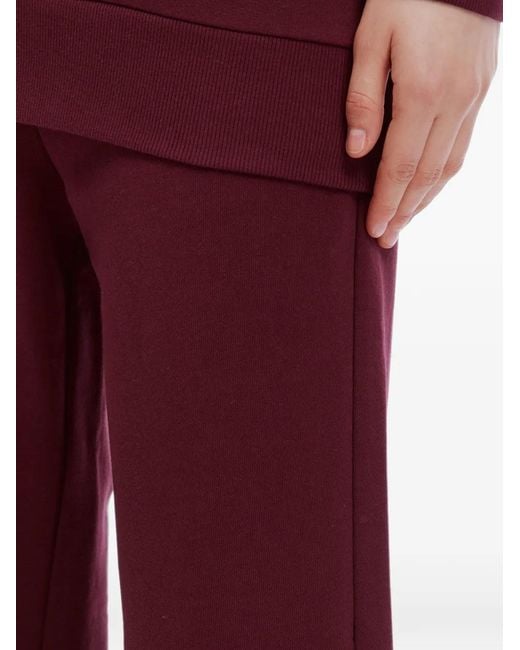 Chocoolate Purple Embroidered-Logo Track Pants