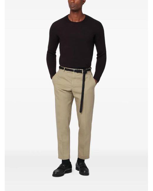 Drumohr Black Crew-Neck Sweater for men