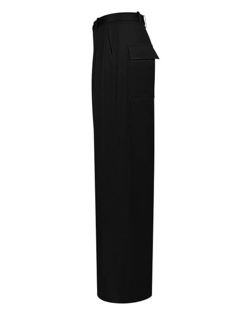 LAPOINTE Black Pleated-Front Trousers