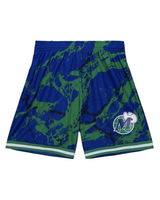 Mitchell & Ness Blue "Nba Dallas Mavericks 1998" Basketball Shorts for men