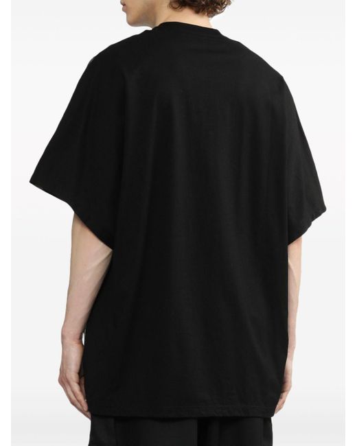 T-shirt con fantasia tie-dye di Julius in Black da Uomo