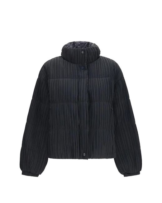 GONGDID DESIGN Blue Pleated Reversible Jacket