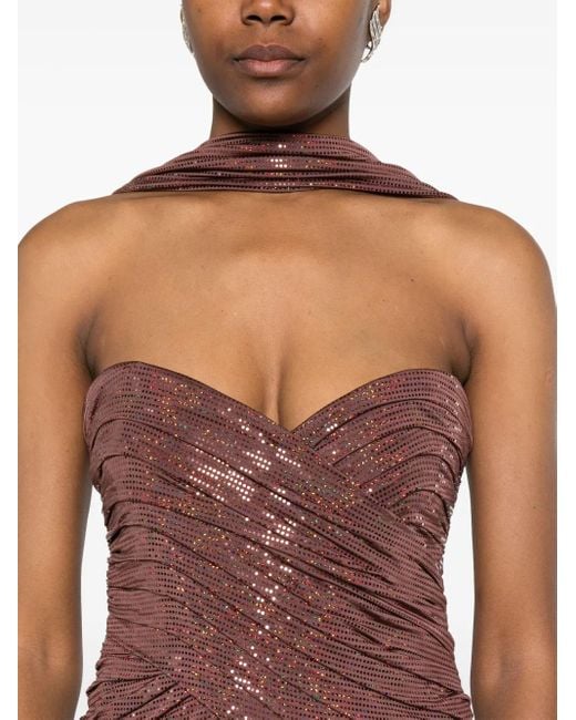 The New Arrivals Ilkyaz Ozel Purple Sleeveless Dress
