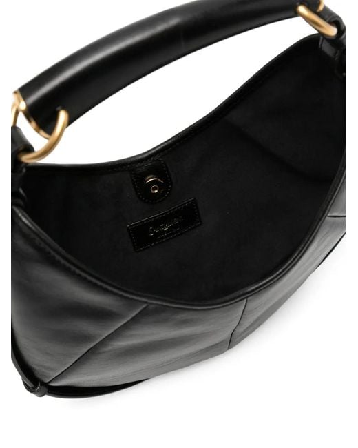 Saint Laurent Black Mombasa Leather Shoulder Bag