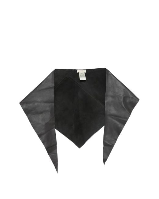 Alysi Black Leather Scarf