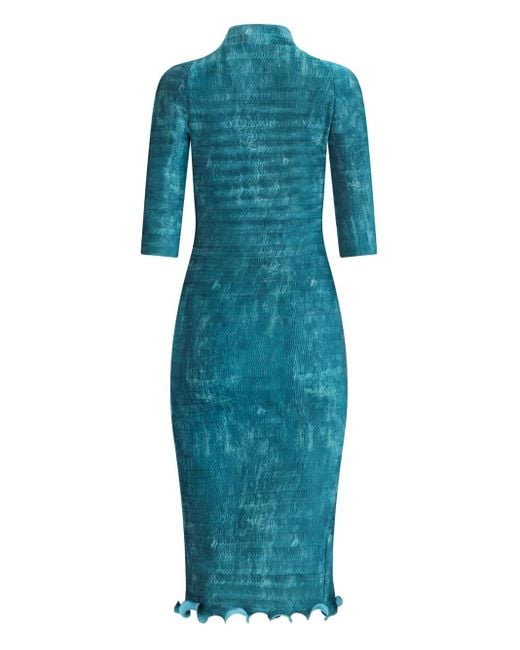 Fendi Blue Midikleid mit Falten