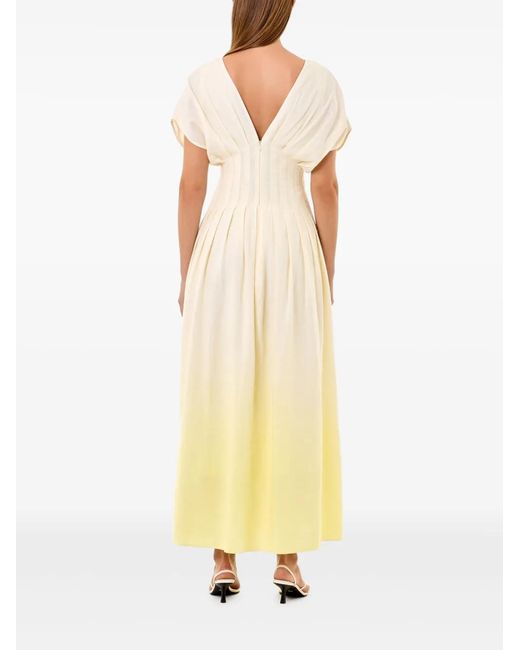 Nicholas Yellow Sonya Midi Dress