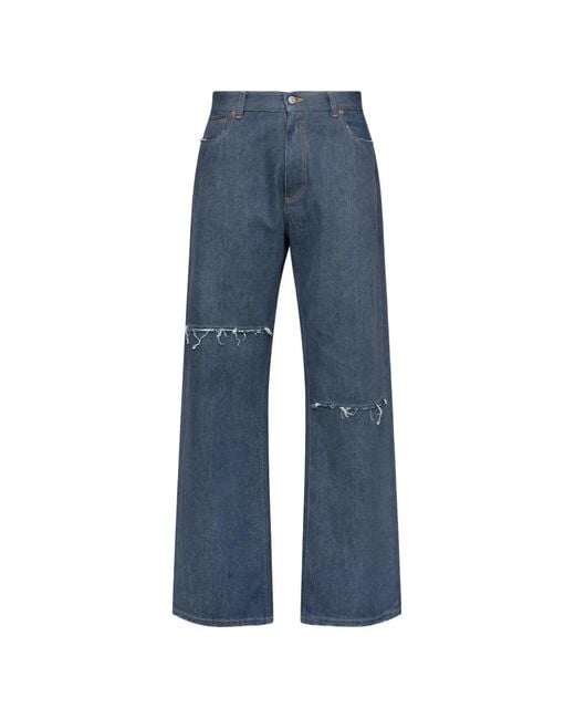 MM6 by Maison Margiela Blue Wide-Leg Jeans for men