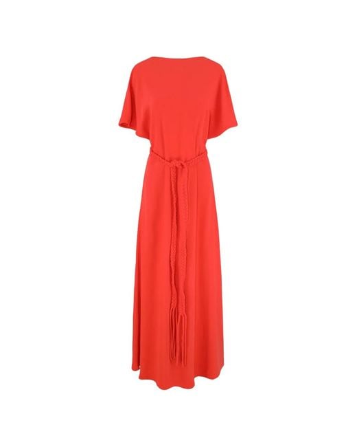 Alexis Red Braided Vale Dress