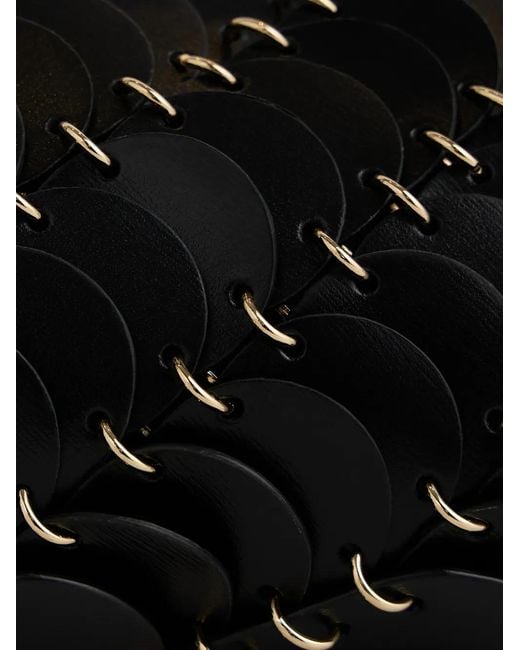 Rabanne Black Disc-Embellished Shoulder Bag