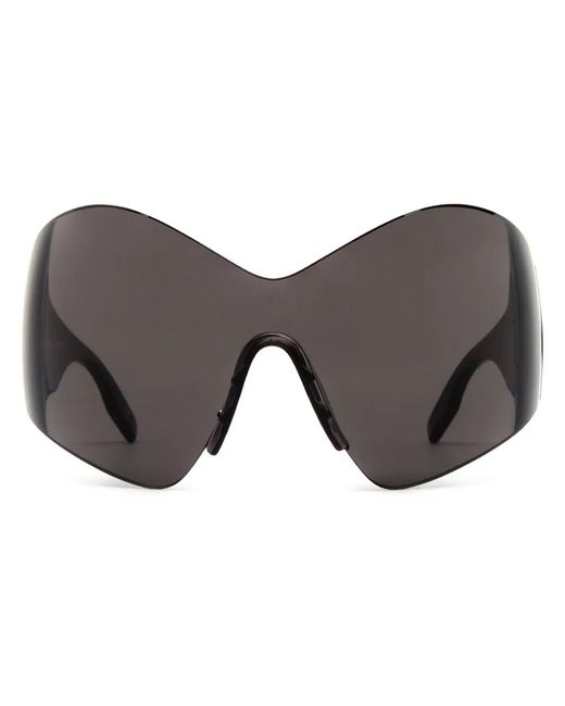 Balenciaga Black Ski Cat Oversized-Frame Sunglasses