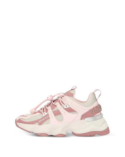 Philipp Plein Pink Runner Beast X-01 Panelled Sneakers