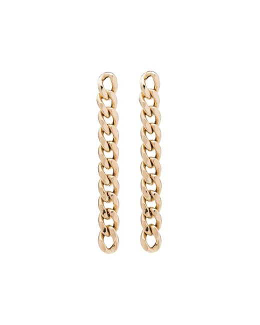 Zoe Chicco Metallic 14kt Gold Chain Drop Earrings