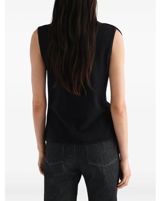 Lemaire Blue Asymmetrical Cardigan